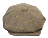 Miesten tweed-ruutukuvioinen Peaky Blinders -lippis