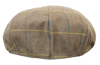 Miesten tweed-ruutukuvioinen Peaky Blinders -lippis