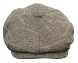 Miesten tweed-ruutukuvioinen Peaky Blinders -lippis