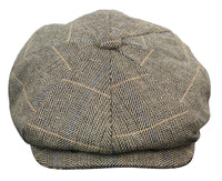 Miesten tweed-ruutukuvioinen Peaky Blinders -lippis
