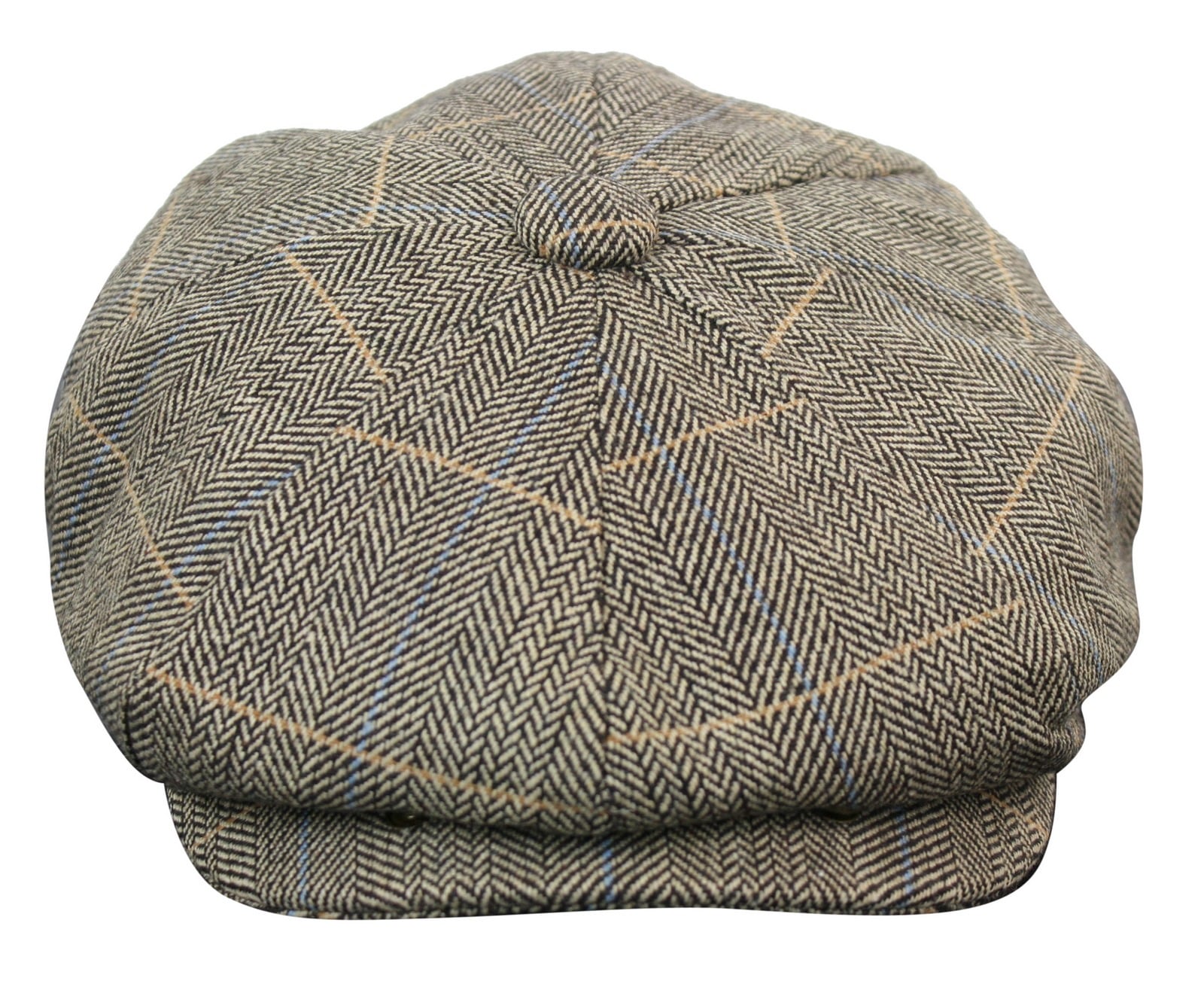 Miesten tweed-ruutukuvioinen Peaky Blinders -lippis