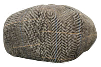 Miesten tweed-ruutukuvioinen Peaky Blinders -lippis