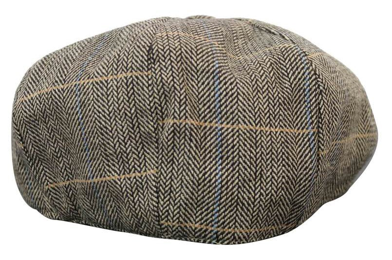 Miesten tweed-ruutukuvioinen Peaky Blinders -lippis