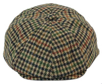 Miesten tweed-kangaspipo 8-paneelisella newsboy-hatulla