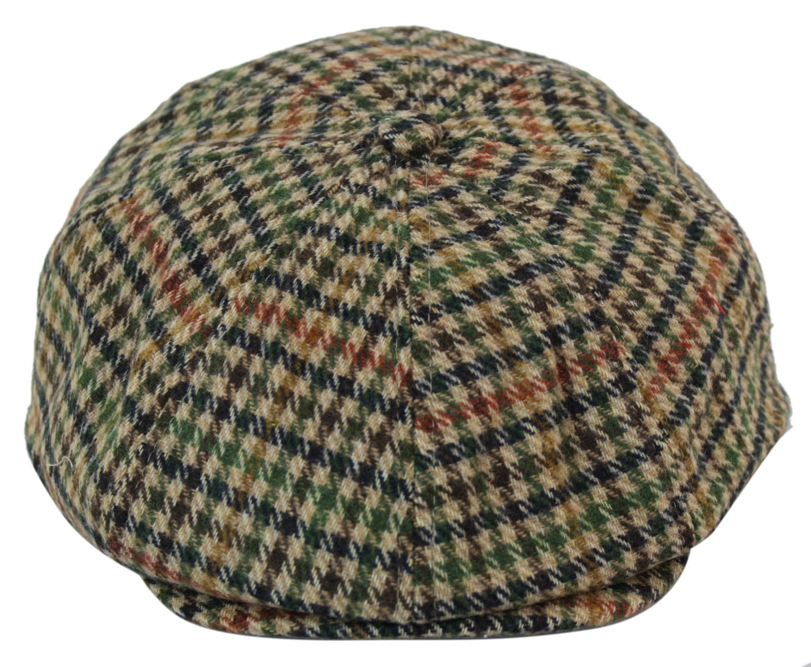 Miesten tweed-kangaspipo 8-paneelisella newsboy-hatulla