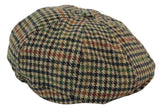 Miesten tweed-kangaspipo 8-paneelisella newsboy-hatulla