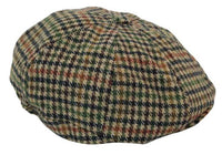 Miesten tweed-kangaspipo 8-paneelisella newsboy-hatulla