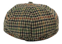 Miesten tweed-kangaspipo 8-paneelisella newsboy-hatulla