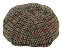 Miesten tweed-kangaspipo 8-paneelisella newsboy-hatulla