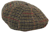 Miesten tweed-kangaspipo 8-paneelisella newsboy-hatulla