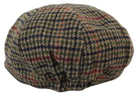 Miesten tweed-kangaspipo 8-paneelisella newsboy-hatulla