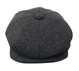 HT6316 - Miesten kalanruotokuvioinen tweed-hattu Peaky Blinders -kuviolla