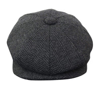 HT6316 - Miesten kalanruotokuvioinen tweed-hattu Peaky Blinders -kuviolla