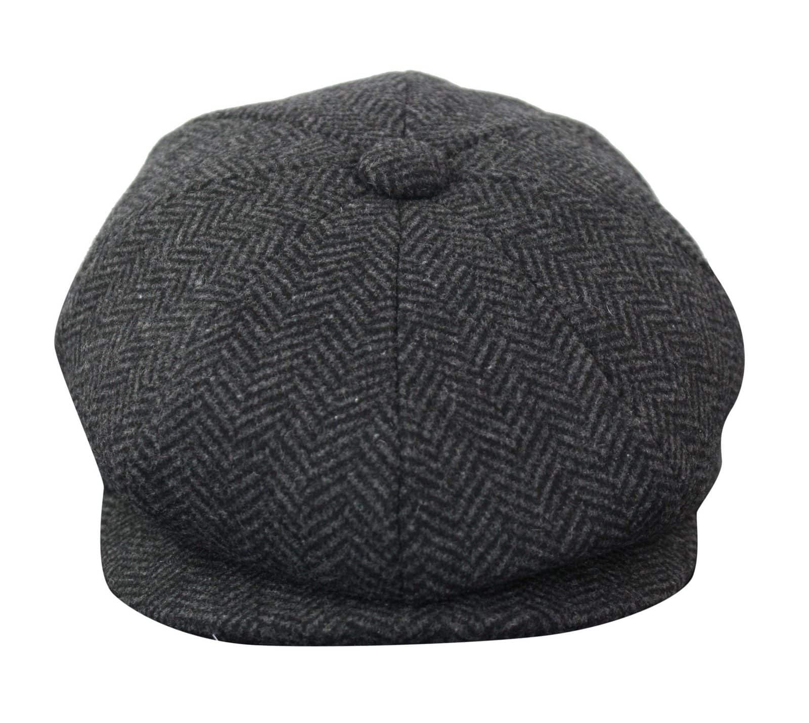 HT6316 - Miesten kalanruotokuvioinen tweed-hattu Peaky Blinders -kuviolla