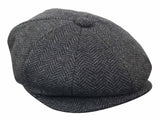 HT6316 - Miesten kalanruotokuvioinen tweed-hattu Peaky Blinders -kuviolla