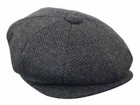 HT6316 - Miesten kalanruotokuvioinen tweed-hattu Peaky Blinders -kuviolla