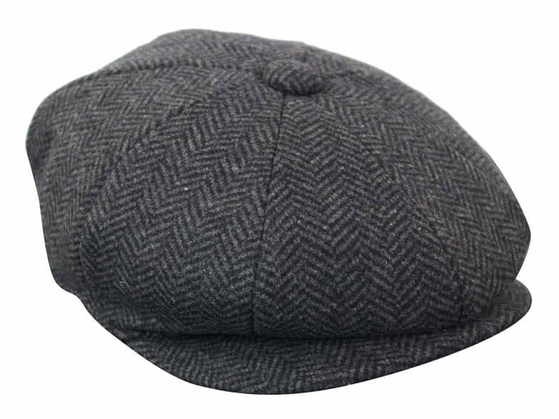 HT6316 - Miesten kalanruotokuvioinen tweed-hattu Peaky Blinders -kuviolla