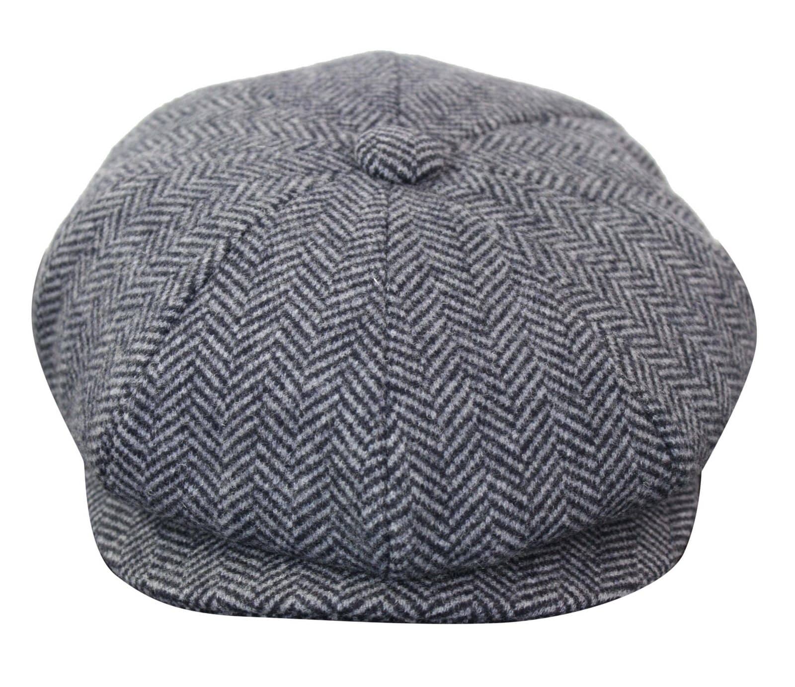 HT6316 - Miesten kalanruotokuvioinen tweed-hattu Peaky Blinders -kuviolla