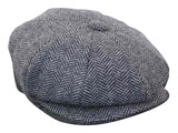 HT6316 - Miesten kalanruotokuvioinen tweed-hattu Peaky Blinders -kuviolla