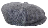 HT6316 - Miesten kalanruotokuvioinen tweed-hattu Peaky Blinders -kuviolla