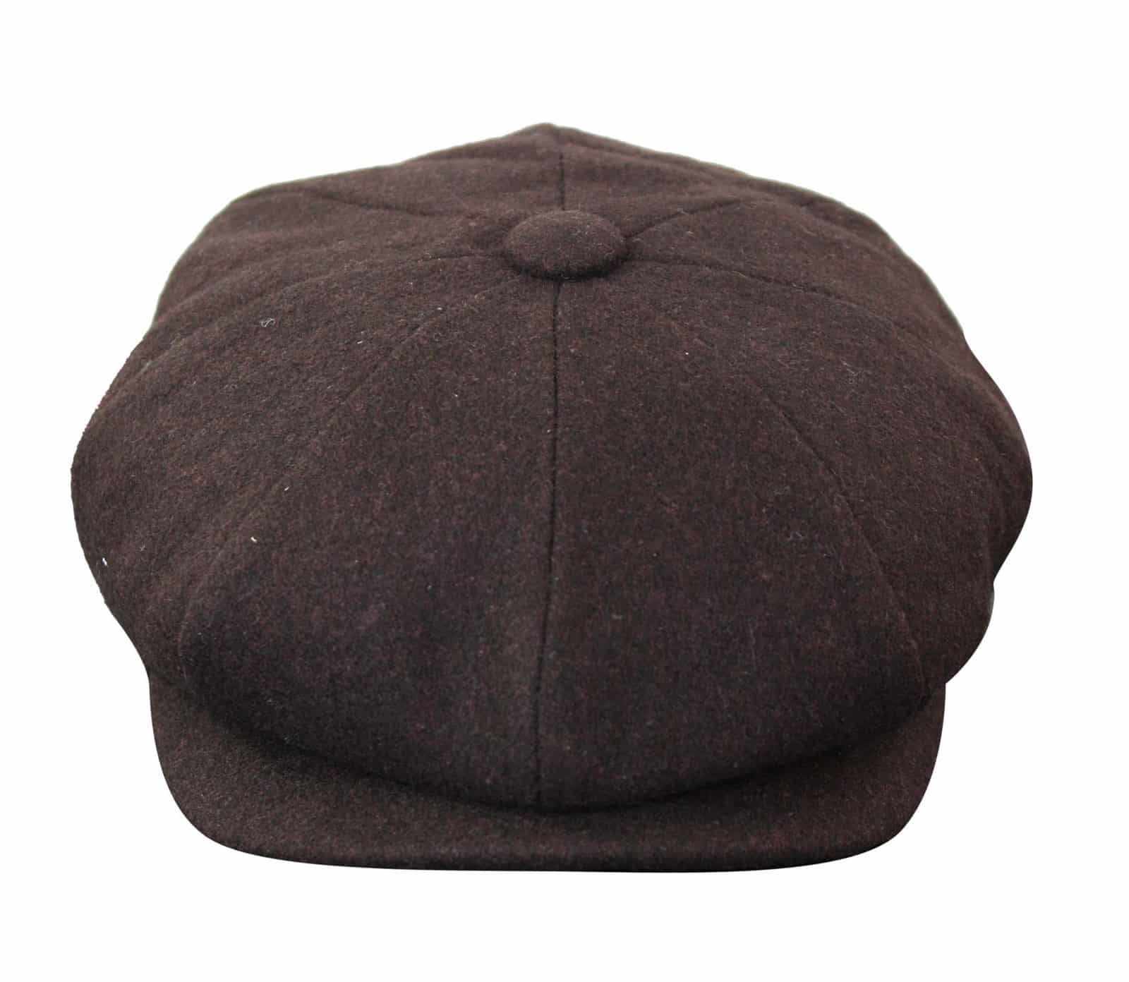 HT6363 - Miesten Vintage Tweed Newsboy Peaky Blinders -lippis - Ruskea/Viini