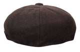 HT6363 - Miesten Vintage Tweed Newsboy Peaky Blinders -lippis - Ruskea/Viini