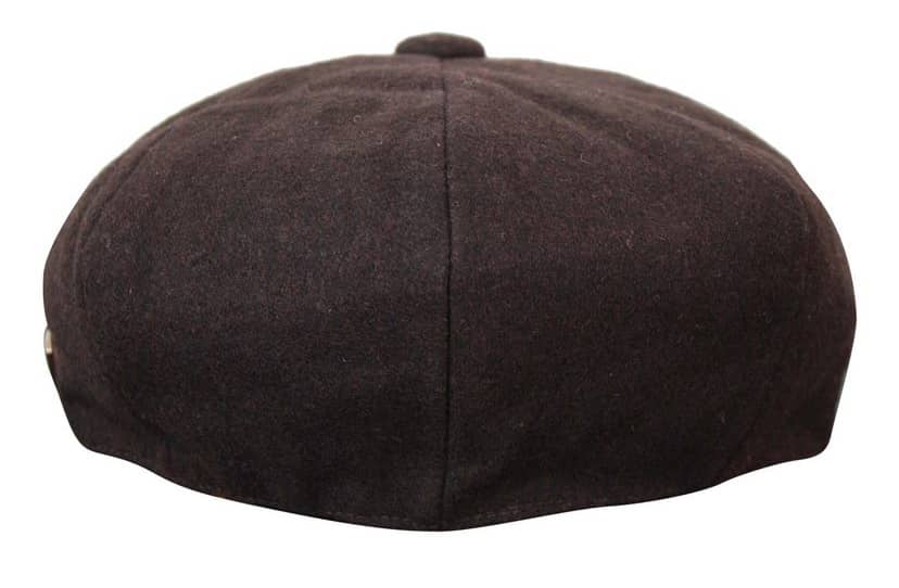 HT6363 - Miesten Vintage Tweed Newsboy Peaky Blinders -lippis - Ruskea/Viini
