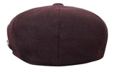 HT6363 - Miesten Vintage Tweed Newsboy Peaky Blinders -lippis - Ruskea/Viini