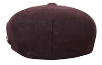 HT6363 - Miesten Vintage Tweed Newsboy Peaky Blinders -lippis - Ruskea/Viini
