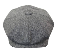 HT6364 - Miesten kalanruotokuvioinen tweed-newsboy Peaky Blinders -hattu