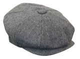 HT6364 - Miesten kalanruotokuvioinen tweed-newsboy Peaky Blinders -hattu