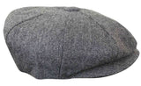 HT6364 - Miesten kalanruotokuvioinen tweed-newsboy Peaky Blinders -hattu