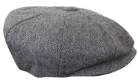 HT6364 - Miesten kalanruotokuvioinen tweed-newsboy Peaky Blinders -hattu