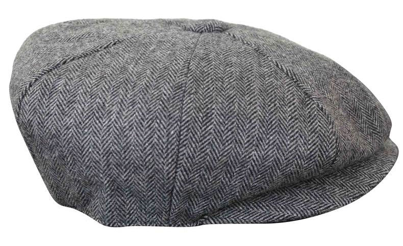 HT6364 - Miesten kalanruotokuvioinen tweed-newsboy Peaky Blinders -hattu