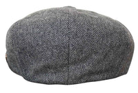 HT6364 - Miesten kalanruotokuvioinen tweed-newsboy Peaky Blinders -hattu