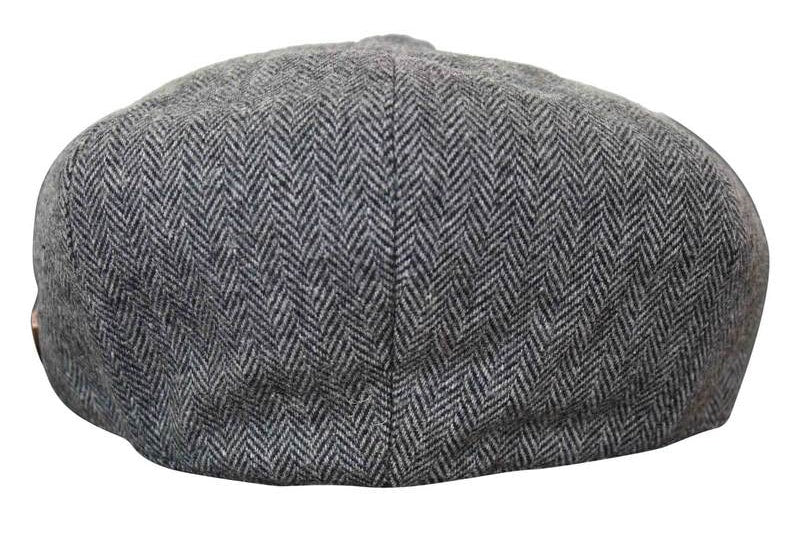 HT6364 - Miesten kalanruotokuvioinen tweed-newsboy Peaky Blinders -hattu