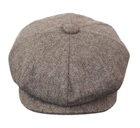 HT6364 - Miesten kalanruotokuvioinen tweed-newsboy Peaky Blinders -hattu