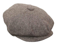 HT6364 - Miesten kalanruotokuvioinen tweed-newsboy Peaky Blinders -hattu