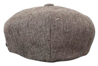 HT6364 - Miesten kalanruotokuvioinen tweed-newsboy Peaky Blinders -hattu