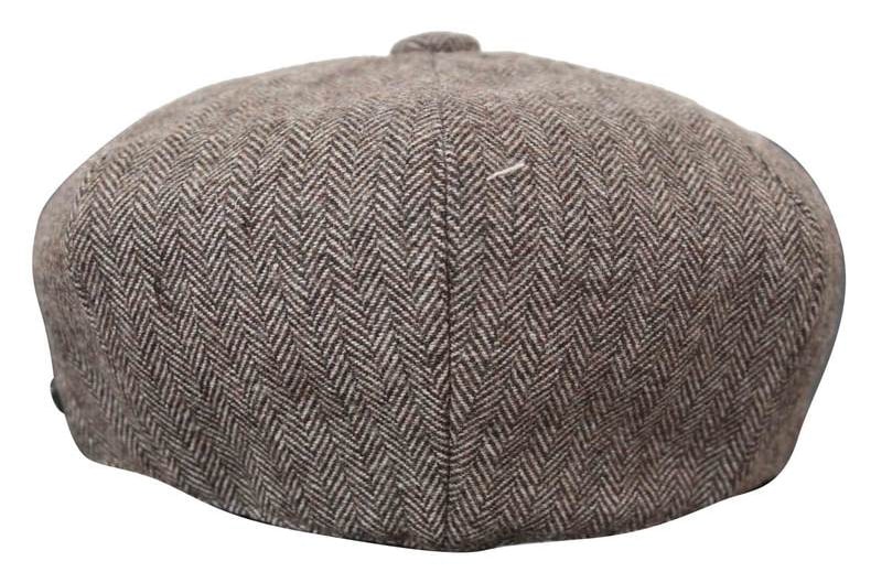 HT6364 - Miesten kalanruotokuvioinen tweed-newsboy Peaky Blinders -hattu