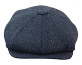 HT6364 - Miesten kalanruotokuvioinen tweed-newsboy Peaky Blinders -hattu