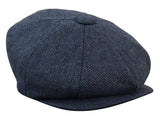 HT6364 - Miesten kalanruotokuvioinen tweed-newsboy Peaky Blinders -hattu