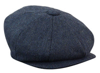 HT6364 - Miesten kalanruotokuvioinen tweed-newsboy Peaky Blinders -hattu