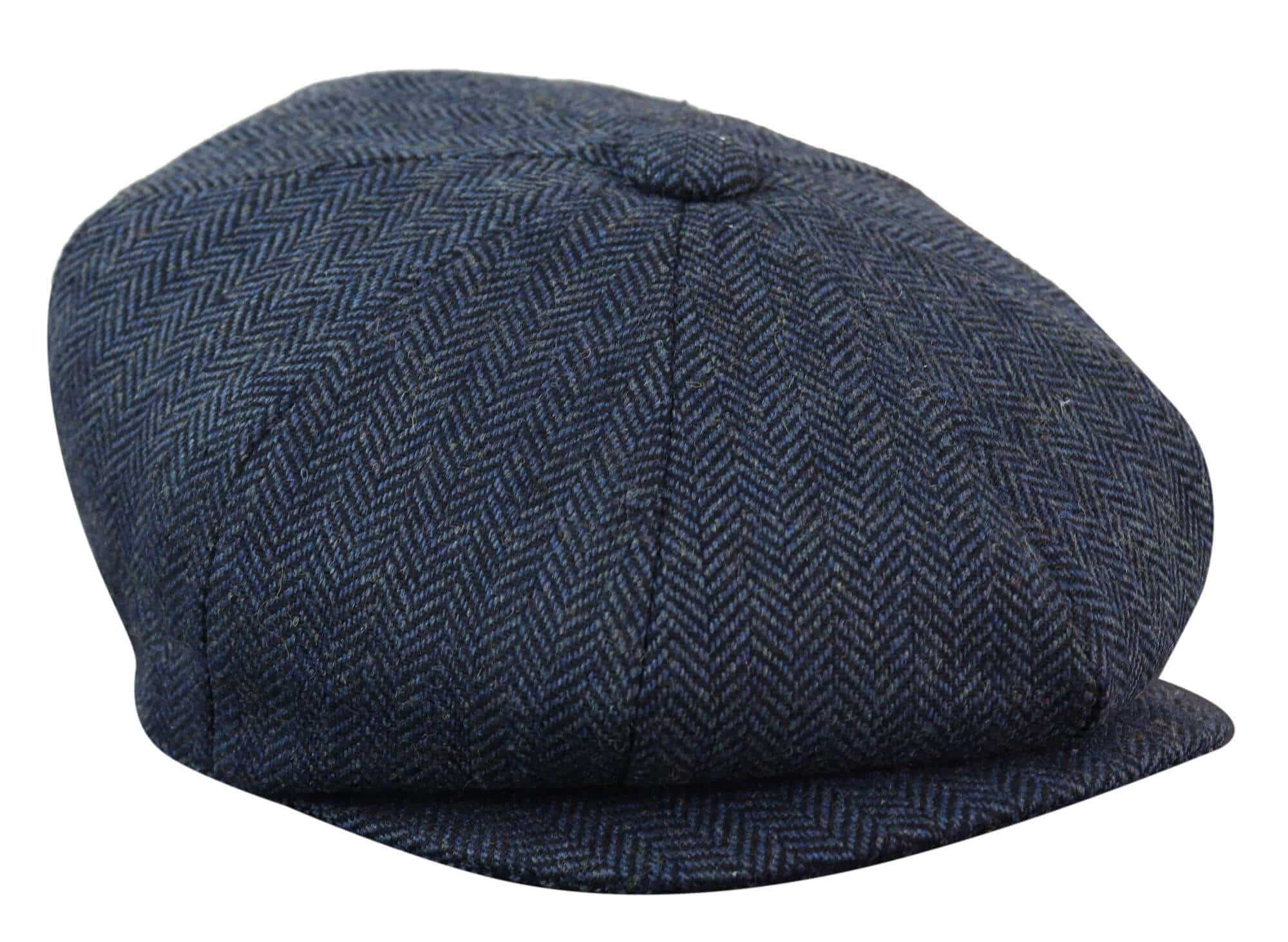 HT6364 - Miesten kalanruotokuvioinen tweed-newsboy Peaky Blinders -hattu