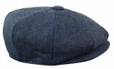 HT6364 - Miesten kalanruotokuvioinen tweed-newsboy Peaky Blinders -hattu