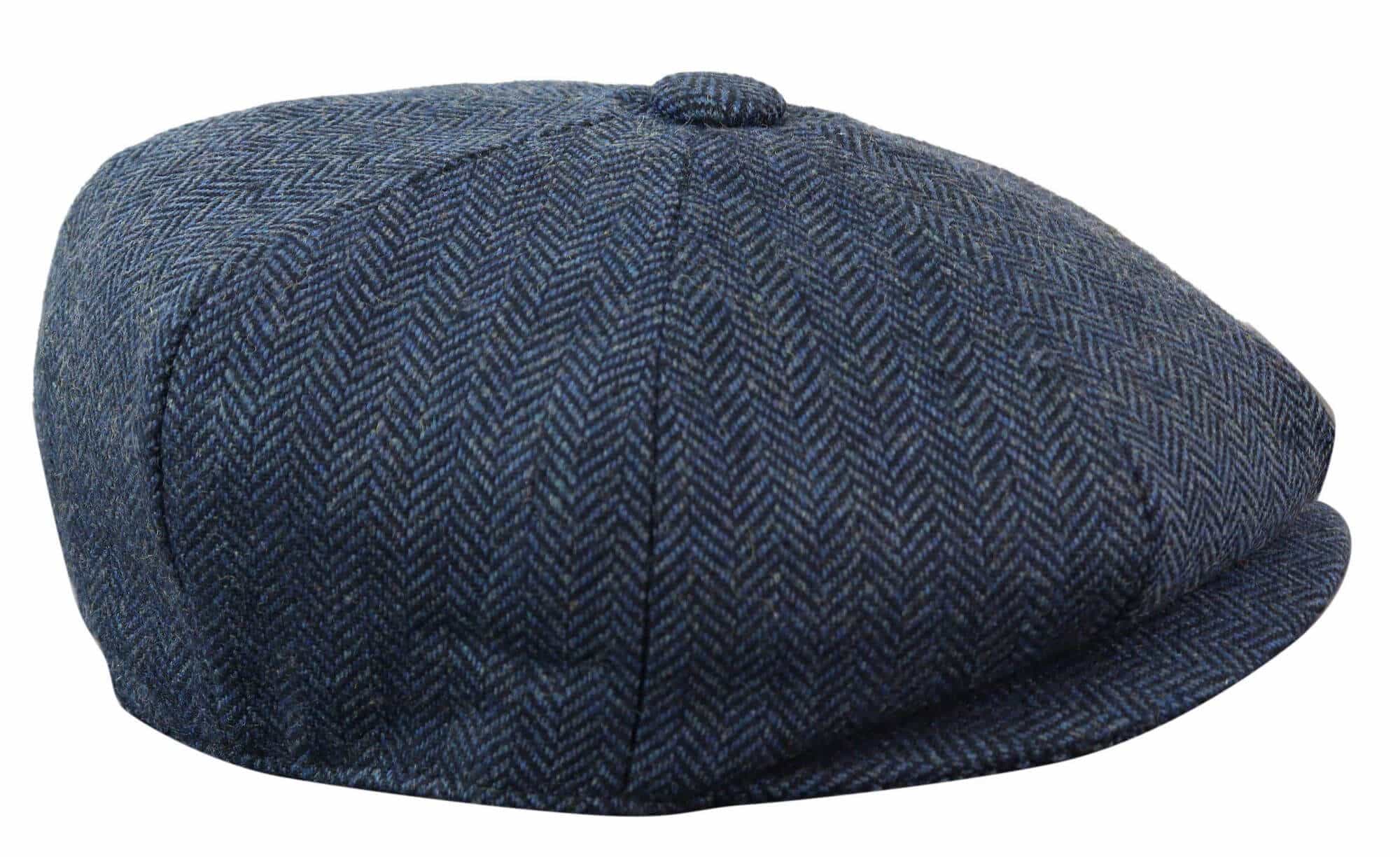 HT6364 - Miesten kalanruotokuvioinen tweed-newsboy Peaky Blinders -hattu