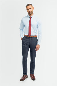 Invincible - Miesten tummansiniset pinstripe-housut