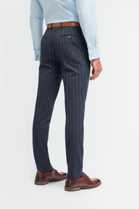 Invincible - Miesten tummansiniset pinstripe-housut