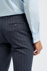 Invincible - Miesten tummansiniset pinstripe-housut