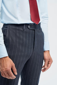 Invincible - Miesten tummansiniset pinstripe-housut